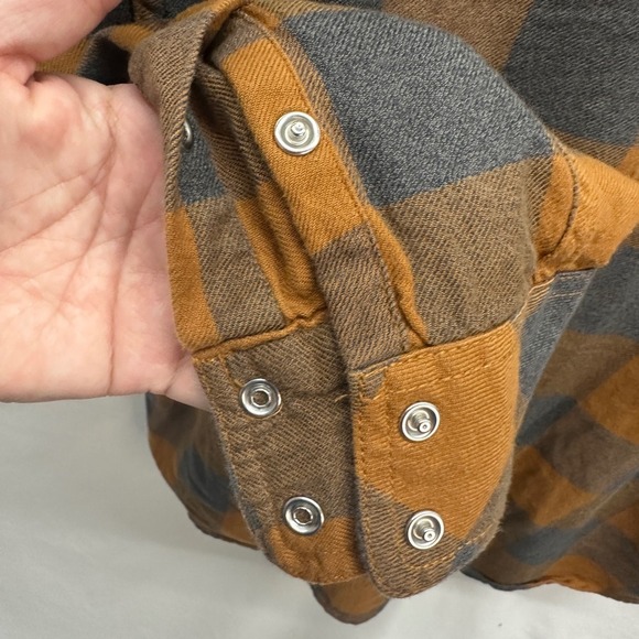 Ariat Retro Fit Plaid Western Flannel Shirt Long Sleeve Button Up Size Large - Picture 4 of 7